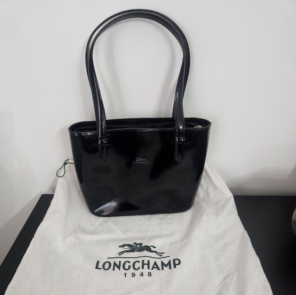 Longchamp Patent Leather Shoulder Bag